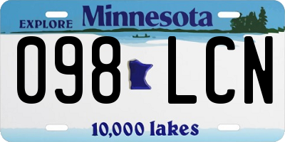 MN license plate 098LCN