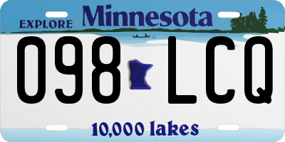 MN license plate 098LCQ