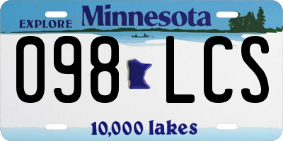 MN license plate 098LCS