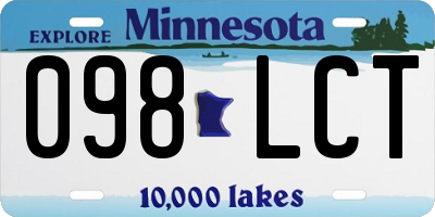 MN license plate 098LCT