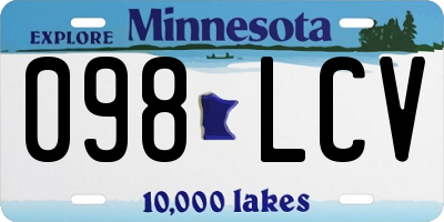 MN license plate 098LCV