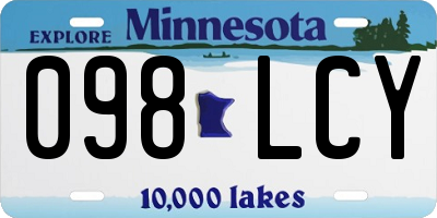 MN license plate 098LCY