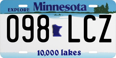 MN license plate 098LCZ
