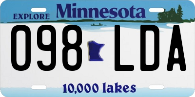 MN license plate 098LDA
