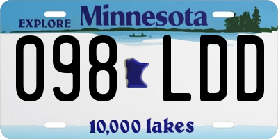 MN license plate 098LDD