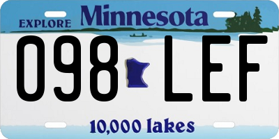 MN license plate 098LEF