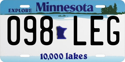 MN license plate 098LEG