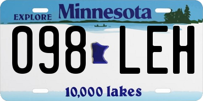 MN license plate 098LEH