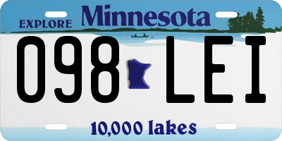 MN license plate 098LEI