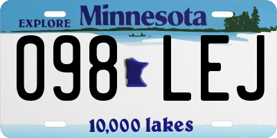 MN license plate 098LEJ