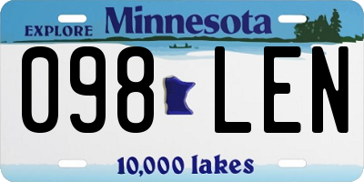 MN license plate 098LEN