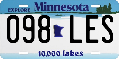 MN license plate 098LES