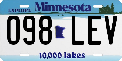 MN license plate 098LEV