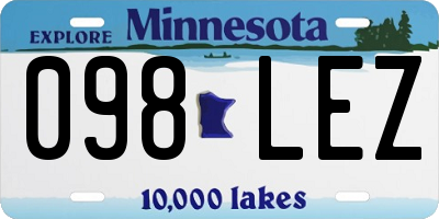 MN license plate 098LEZ