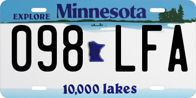 MN license plate 098LFA