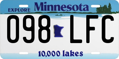 MN license plate 098LFC