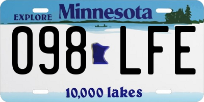 MN license plate 098LFE