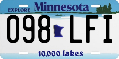 MN license plate 098LFI