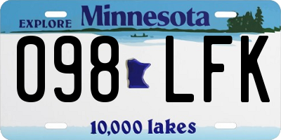 MN license plate 098LFK