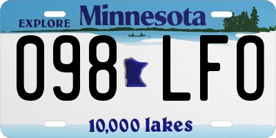 MN license plate 098LFO