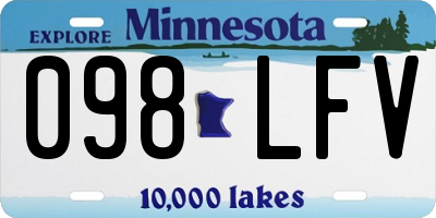 MN license plate 098LFV