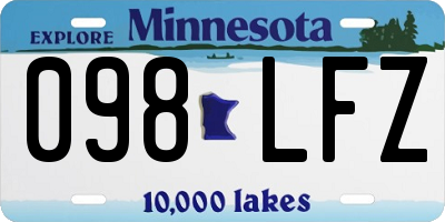 MN license plate 098LFZ