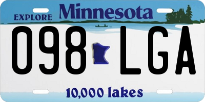 MN license plate 098LGA