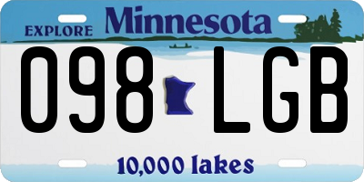 MN license plate 098LGB