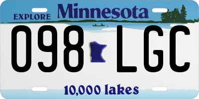 MN license plate 098LGC