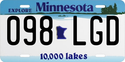 MN license plate 098LGD