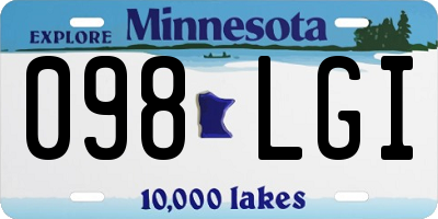 MN license plate 098LGI