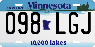 MN license plate 098LGJ