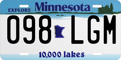 MN license plate 098LGM