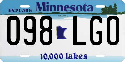 MN license plate 098LGO
