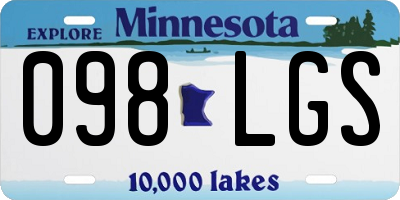 MN license plate 098LGS