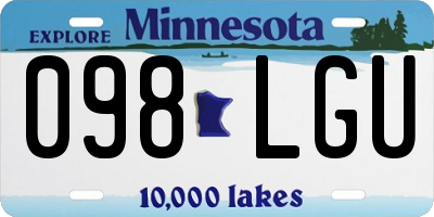 MN license plate 098LGU