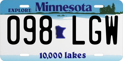 MN license plate 098LGW
