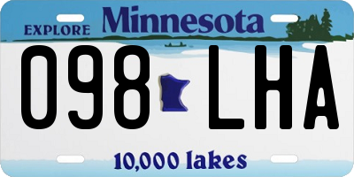 MN license plate 098LHA