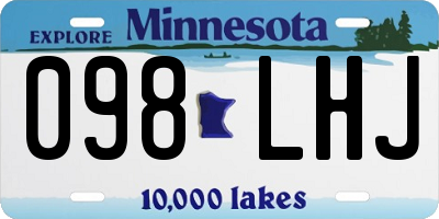 MN license plate 098LHJ