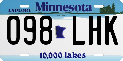 MN license plate 098LHK