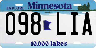 MN license plate 098LIA
