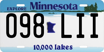 MN license plate 098LII