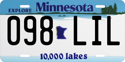 MN license plate 098LIL
