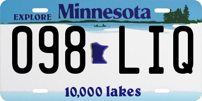 MN license plate 098LIQ