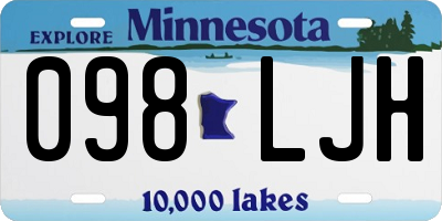 MN license plate 098LJH