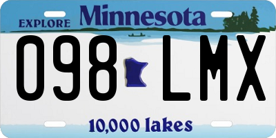 MN license plate 098LMX