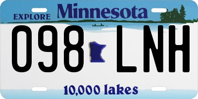 MN license plate 098LNH