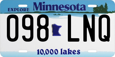 MN license plate 098LNQ