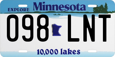 MN license plate 098LNT