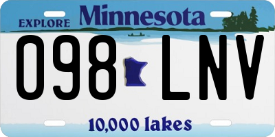 MN license plate 098LNV